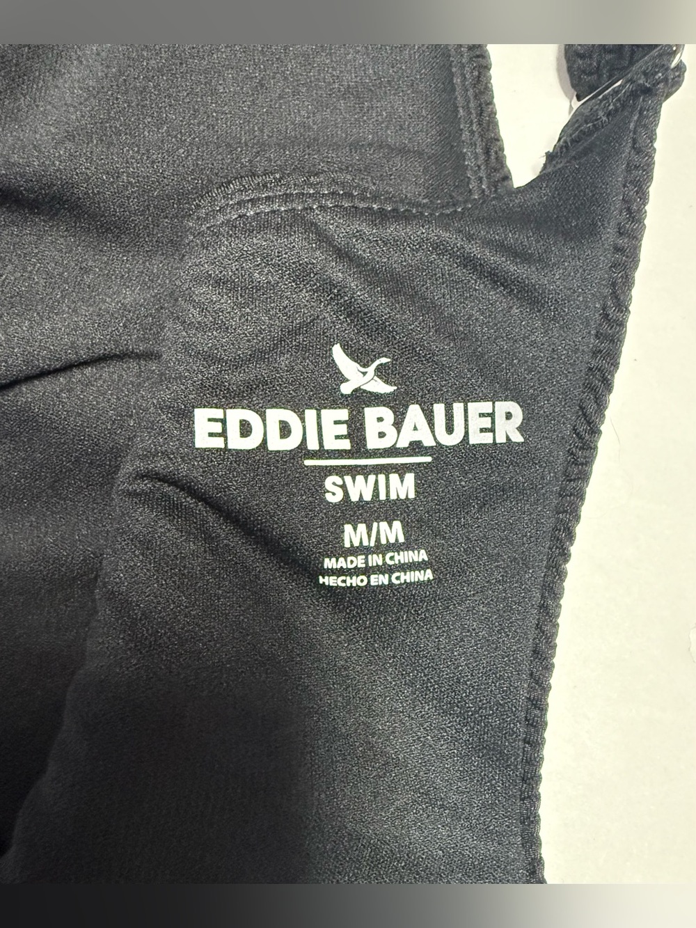 NWT Eddie Bauer Women’s Black textured High-Neck Swim Set - Top & Boyshorts M - Picture 13 of 16